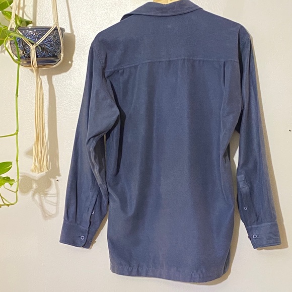 Vintage 100% Cotton Blue Dress Shirt - Picture 5 of 5